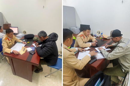 Đội CSGT số 4 (Phòng CSGT) Xử lý 2 trường hợp điều khiển ô tô quay đầu trên cầu Đình Vũ